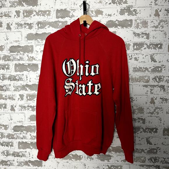 Vintage Ohio State Hoodie OSU Old English 80s Large - Picture 5 of 8